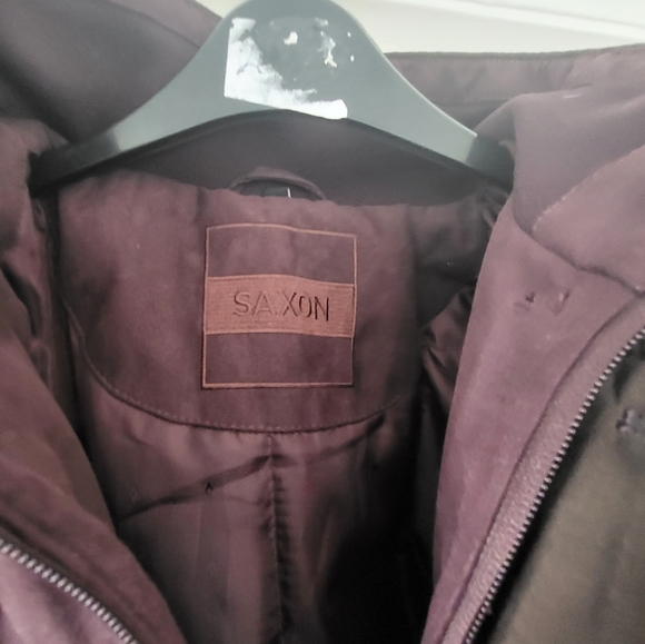 Mens Outdoor wax coat by Saxon - Picture 2 of 3